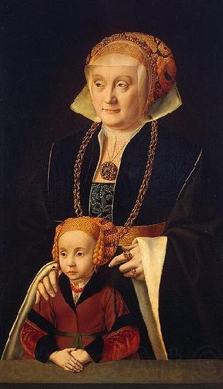 Barthel Bruyn Portrait of a Lady with her daughter